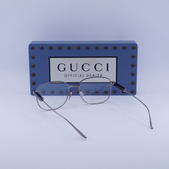 🕶️ New Gucci GG1312O 001 Eyeglasses - Ruthenium Frame 57mm - Picture 7 of 12
